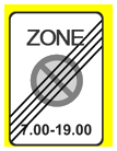 5.28 End of Restricted Parking Zone
