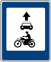 5.41.1 Lane for Taxis (Category M1), Motorcycles and Mopeds (Other than Three-Wheeled)