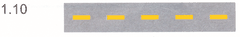 1.10 Yellow Broken Line